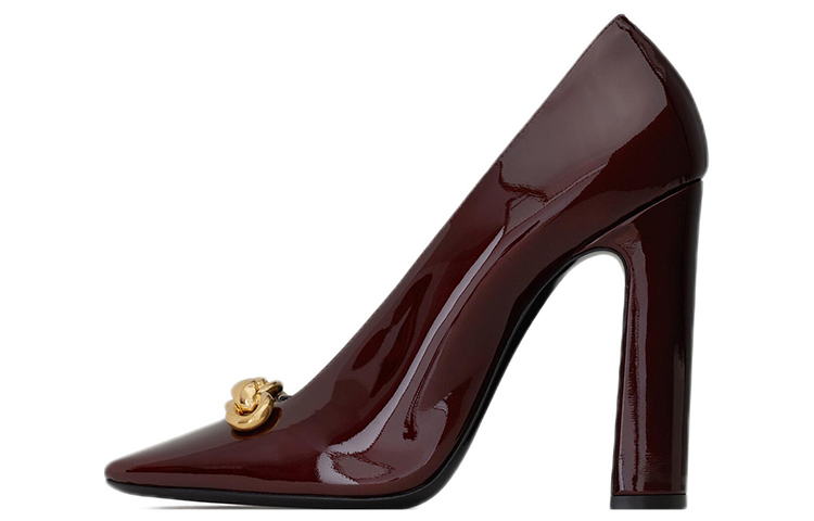 Buy (W) Saint Laurent Tumit Tinggi Patent 'Red Simplicity' 713924AAAPK6012