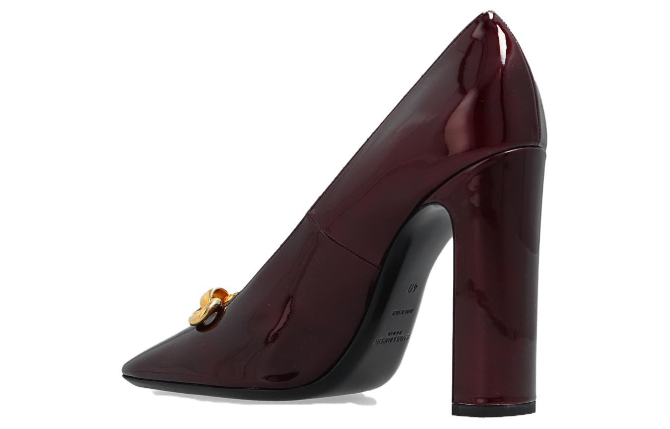 Shop (W) Saint Laurent Sepatu Hak Tinggi 'Red Simplicity' Hak Tinggi Merah 713924AAAPK6012