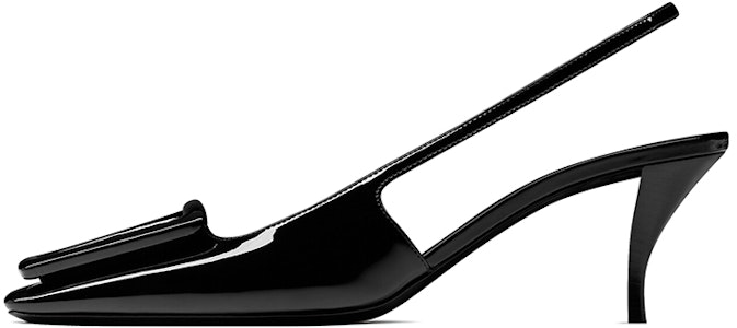 (W) Saint Laurent Slingback Hak Kulit Paten Elastis 6cm 'Hitam' 7437261TV001000 Buy (W) Saint Laurent Slingback Hak Kulit Paten Elastis 6cm 'Hitam' 7437261TV001000