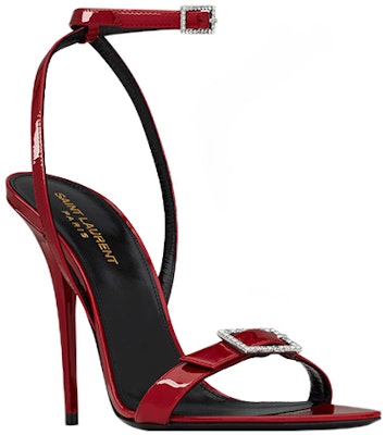 (Women) Saint Laurent Patent Leather High-Heel Slide 'Red' 709596AAAPQ6414 Order (Women) Saint Laurent Patent Leather High-Heel Slide 'Red' 709596AAAPQ6414