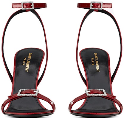(Women) Saint Laurent Patent Leather High-Heel Slide 'Red' 709596AAAPQ6414 Lookbook (Women) Saint Laurent Patent Leather High-Heel Slide 'Red' 709596AAAPQ6414