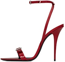 (Women) Saint Laurent Patent Leather High-Heel Slide 'Red' 709596AAAPQ6414 (Women) Saint Laurent Patent Leather High-Heel Slide 'Red' 709596AAAPQ6414