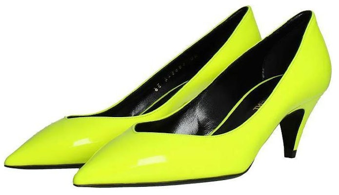 (Women) Saint Laurent Patent Leather High Heels 'Fluorescent Yellow' 5865441F0007204 Lookbook (Women) Saint Laurent Patent Leather High Heels 'Fluorescent Yellow' 5865441F0007204