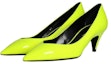 Lookbook (W) Saint Laurent Kasut Tumit Tinggi Kulit Patent 'Kuning Fluoresen' 5865441F0007204