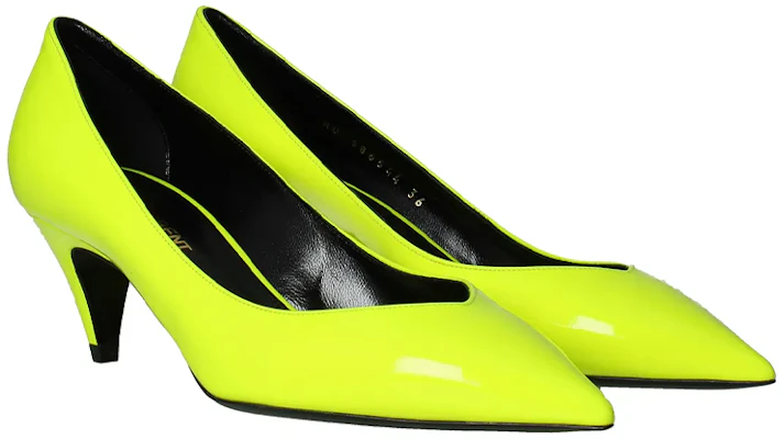 (W) Tacones Altos Saint Laurent de Charol 'Amarillo Fluorescente' 5865441F0007204 Shop (W) Tacones Altos Saint Laurent de Charol 'Amarillo Fluorescente' 5865441F0007204