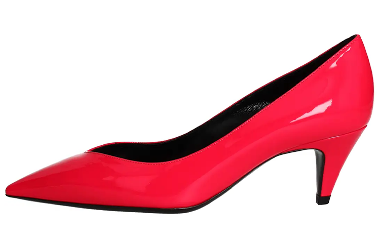 Buy (W) Saint Laurent Sepatu Heels Kulit Berkilau 'Pink' 5865441F0005616