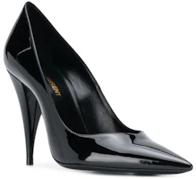 Order (W) Saint Laurent Tacones Altos de Charol Negro con Punta Afilada 5785990NP001000