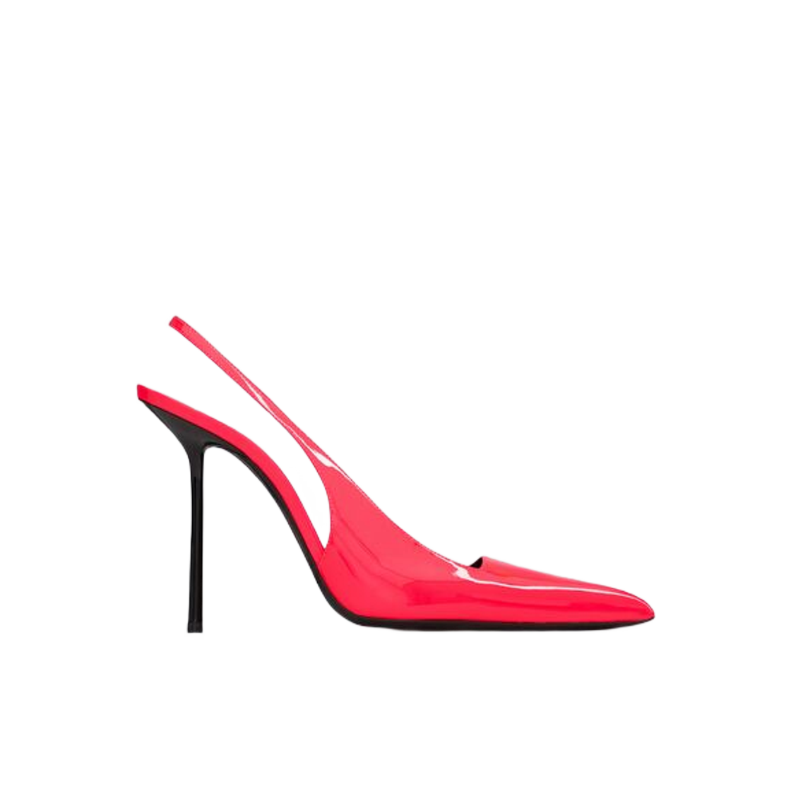 (Women) Saint Laurent Patent Leather Pointed-Toe Slip-On Stiletto 'Pink' 731520AABNG6603