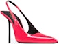 Order (W) Saint Laurent Kulit Berkilat Tumit Runcing Slip-On Stiletto 'Pink' 731520AABNG6603