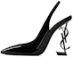 Buy (W) Saint Laurent Zapatos Stiletto de Charol Punta Afilada Mujer 'Negro'. 6301070NPVV1000