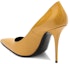 Shop (W) Saint Laurent Kulit Berkilat Tumit Tinggi Runcing Stiletto 'Kuning' 711262AABNA7020