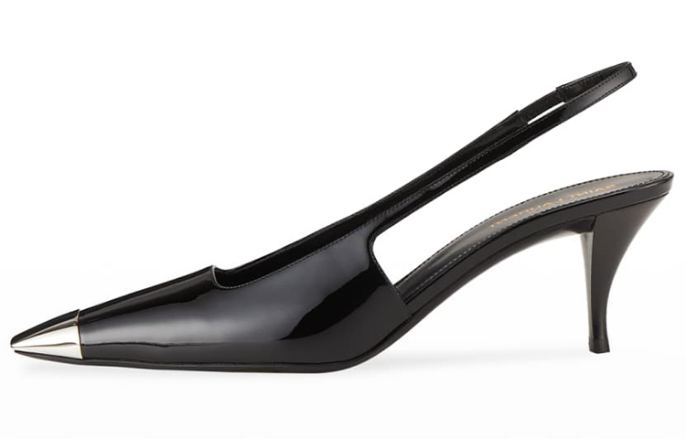 (Women) Saint Laurent Patent Leather Slingback Pumps 'Black' 6605400NPNN1000