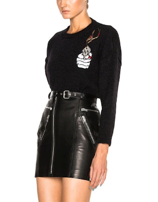 (W) サンローラン ピストルプリント プルオーバー 長袖セーター レディース ブラック 444166YA2ET1000 Purchase (W) サンローラン ピストルプリント プルオーバー 長袖セーター レディース ブラック 444166YA2ET1000