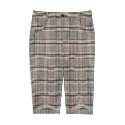 (Women) SAINT LAURENT Plaid Wool Bermuda Cycling Shorts Beige FW21 Collection 661317Y3D122577
