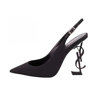 (W) Saint Laurent Pointed Toe Buckle 'Alien Heel' High Heels 'Black'