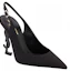 Lookbook (W) Saint Laurent Spitz High Heels ''Alien Heel'' mit Schnalle Schwarz 762942AACSM1000
