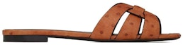 Lookbook (W) Sandal Kulit Bintik Coklat Saint Laurent 572761AAARK2204