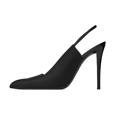 (W) Saint Laurent Raven High Heels 'Black Sheer'