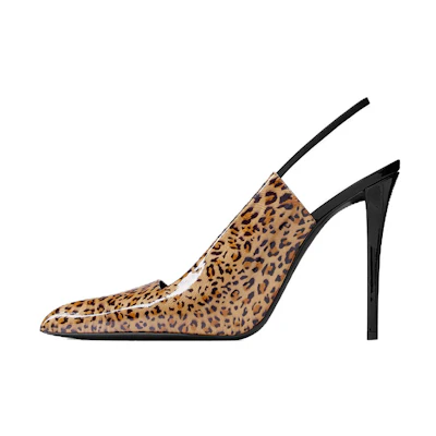 (W) Saint Laurent Raven High Heels 'Leopard Print'