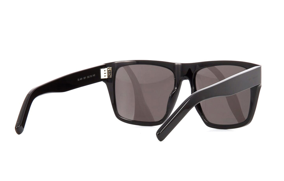 (Women) Saint Laurent Rectangle Sunglasses Women Black SL424-001 圖 6