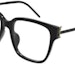 Purchase (W) SAINT LAURENT 矩形黑色醋酸金屬框光學眼鏡 SLM48OAF
