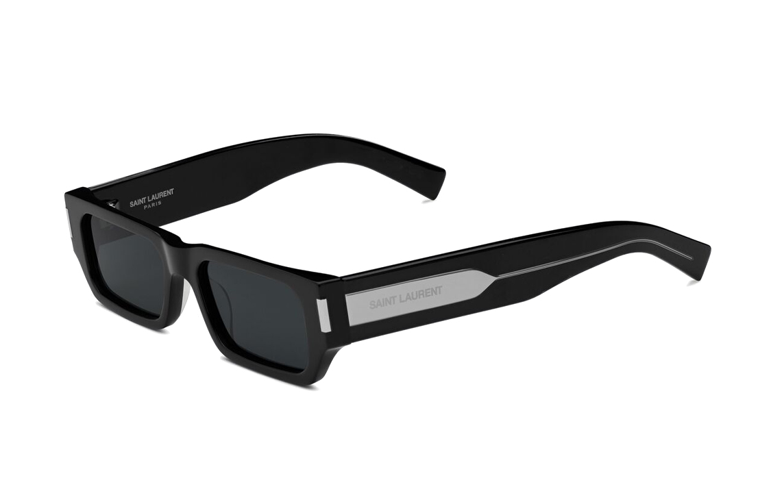 (Women) Saint Laurent Rectangular Black Sunglasses with Logo Detail 779823y99601033 圖 2