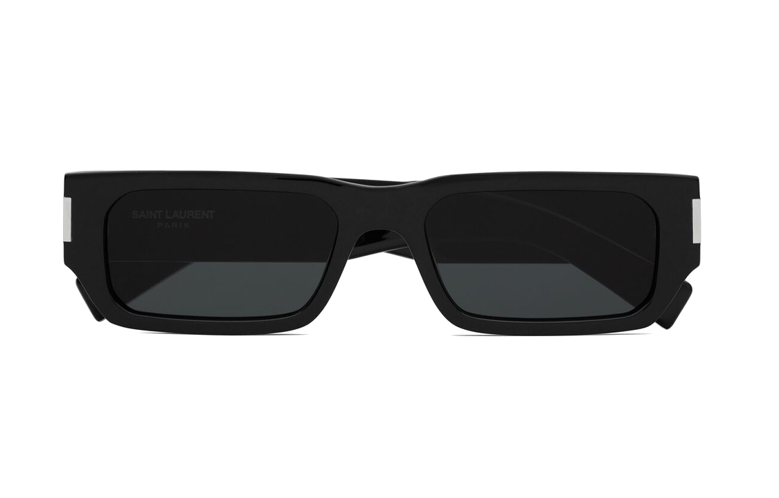 (Women) Saint Laurent Rectangular Black Sunglasses with Logo Detail 779823y99601033 圖 3