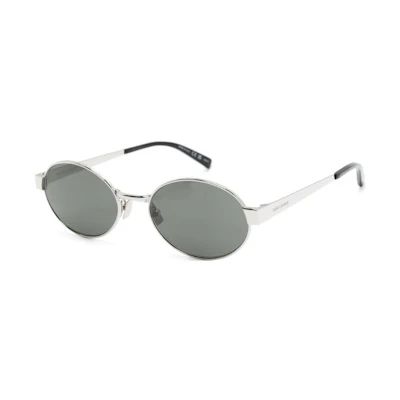 (Women) SAINT LAURENT Round Frame Sunglasses for Women Silver 779851Y9902