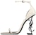 (W) Saint Laurent Sandal 'Hitam Tumit Patent Putih' 5576620NPVV1607