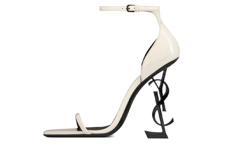 (Women) Saint Laurent Sandal 'Black Heel Patent White' 5576620NPVV1607