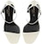 (W) Saint Laurent Sandal 'Hitam Tumit Patent Putih' 5576620NPVV1607