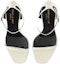 Order (W) Saint Laurent Sandal 'Hitam Tumit Patent Putih' 5576620NPVV1607
