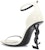 (W) Saint Laurent Sandal 'Hitam Tumit Patent Putih' 5576620NPVV1607