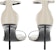 (W) Saint Laurent Sandal 'Hitam Tumit Patent Putih' 5576620NPVV1607