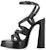 (W) Saint Laurent Sandal 'Kulit Keselesaan Hitam' 731334DWE001000