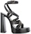 (W) Saint Laurent Sandal 'Kulit Keselesaan Hitam' 731334DWE001000