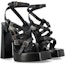 Lookbook (W) Saint Laurent Sandal 'Kulit Keselesaan Hitam' 731334DWE001000