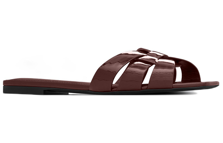 Order (Women) Saint Laurent Sandal 'Patent Leather Burgundy' 572737B8I006031