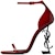 (W) Sandal Saint Laurent 'Hitam Patent dengan Tumit Merah' 5576621TVVV6750