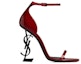 Order (W) Sandal Saint Laurent 'Hitam Patent dengan Tumit Merah' 5576621TVVV6750