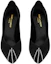 Shop (W) Saint Laurent Satin 11cm 'Hitam' 'Stiletto Berhias Kristal' 7421719QN0A1066