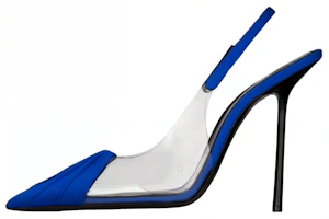 (Women) Saint Laurent Satin Pointed Toe Stiletto 'Blue' 6998731F40E8373 (Women) Saint Laurent Satin Pointed Toe Stiletto 'Blue' 6998731F40E8373