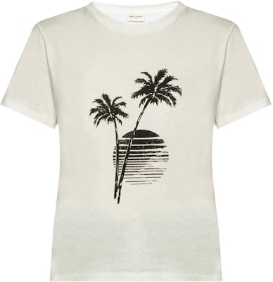 (W) 생로랑 스토닉 프린트 화이트 크루넥 티셔츠 - 클래식 티 529848-YB2VZ-9744 Order (W) 생로랑 스토닉 프린트 화이트 크루넥 티셔츠 - 클래식 티 529848-YB2VZ-9744