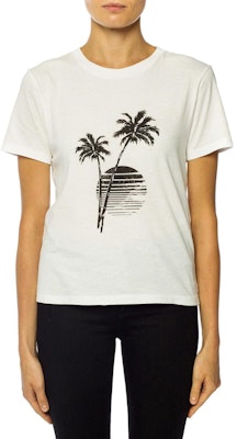 (W) 생로랑 스토닉 프린트 화이트 크루넥 티셔츠 - 클래식 티 529848-YB2VZ-9744 Lookbook (W) 생로랑 스토닉 프린트 화이트 크루넥 티셔츠 - 클래식 티 529848-YB2VZ-9744