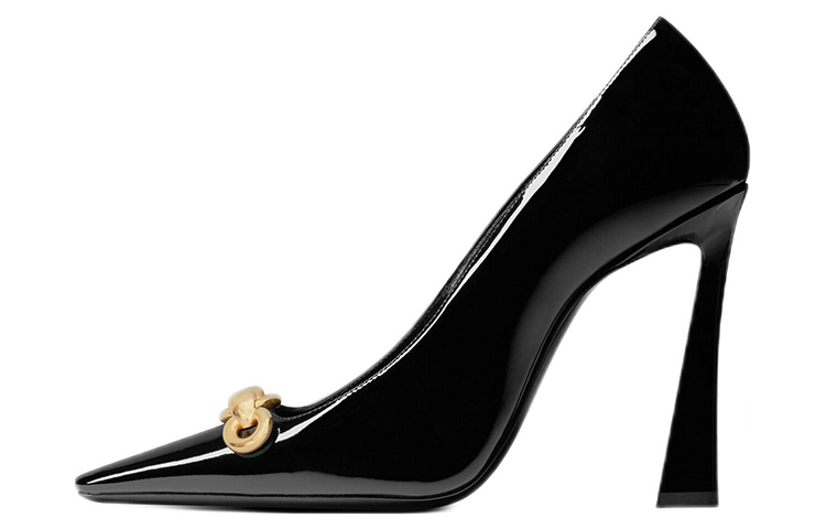 (Women) Saint Laurent Severine 'Black Patent Leather Pointed-Toe High Heels' 7165721TVKK1000