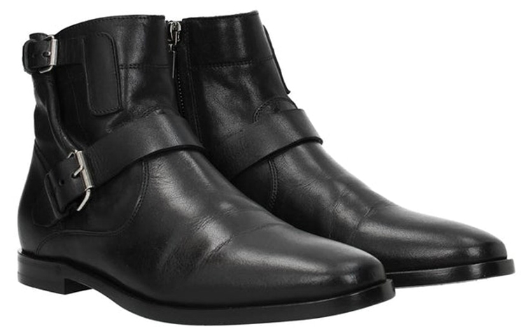 Order (W) Saint Laurent Stiefelette ''Schwarzes Leder Reißverschluss'' 5043510ML101000