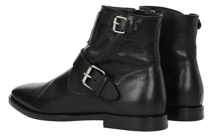Lookbook (W) Saint Laurent Stiefelette ''Schwarzes Leder Reißverschluss'' 5043510ML101000