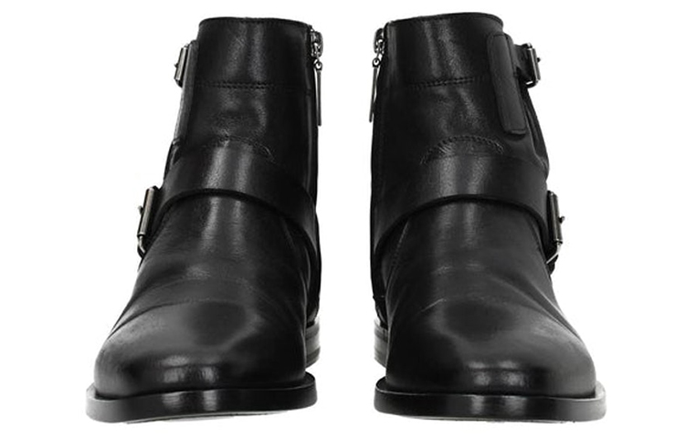 Shop (W) Saint Laurent Stiefelette ''Schwarzes Leder Reißverschluss'' 5043510ML101000