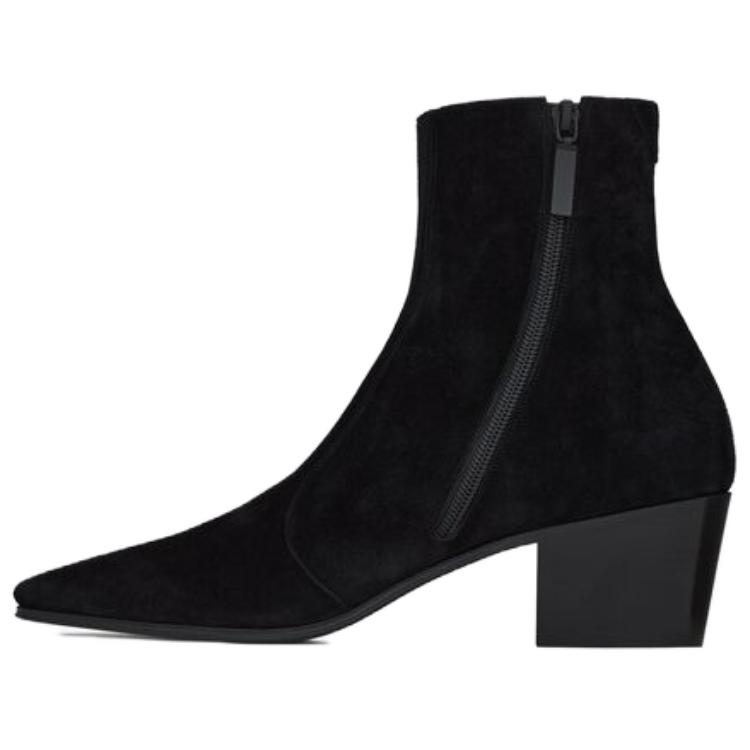 (Women) Saint Laurent Short Boot 'Black Velvet' 66917727D001000