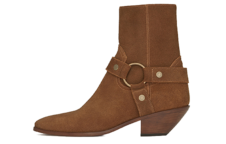 (W) Saint Laurent Short Boot 'Brown Suede'